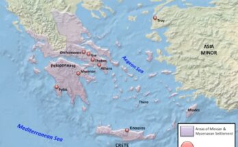 Minoan and Mycenaean Civilizations - Map.