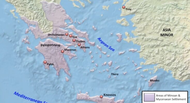 Minoan and Mycenaean Civilizations - Map.