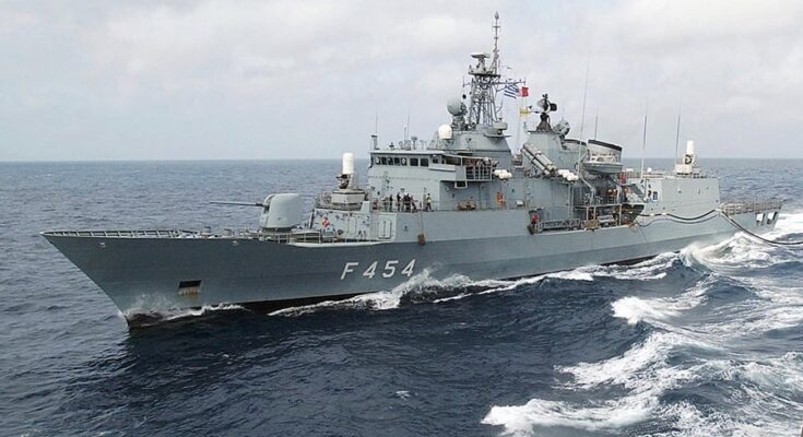 The Greek frigate Psara is the third ship of the Greek Hydra-class frigates