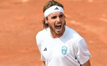 Stefanos Tsitsipas at the Paris Olympics