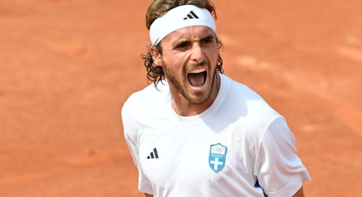 Stefanos Tsitsipas at the Paris Olympics