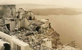 Santorini earthquake and tsunami 1956