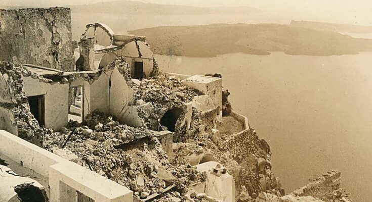 Santorini earthquake and tsunami 1956