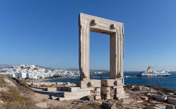 The Portara, the lintel of Lygdamis' Temple of Apollo at Naxos