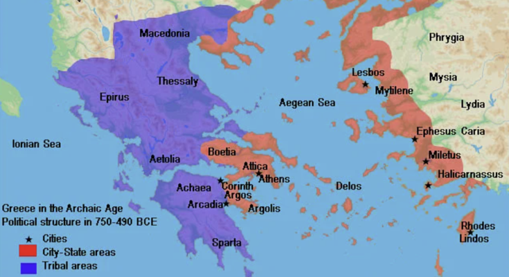 Map of ancient Greece