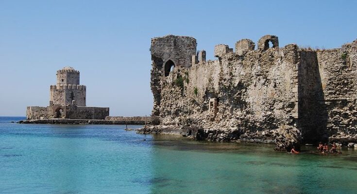 methoni koroni castles greek village seaside