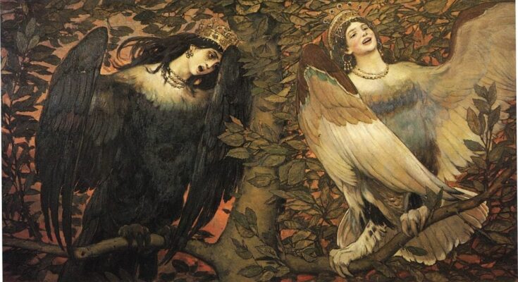 Sirin and Alkonost, painting by Viktor Vasnetsov