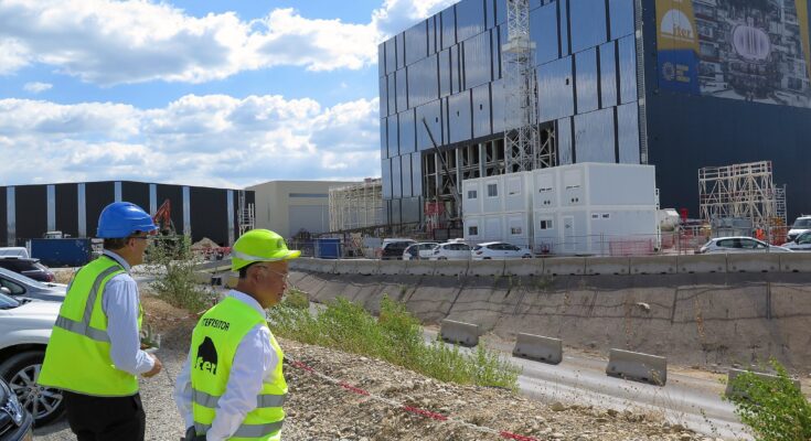 Construction has finished on the worlds largest nuclear fusion reactor.