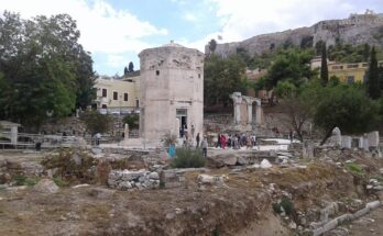 Tower of the Winds, Athens, meteorological station and clock