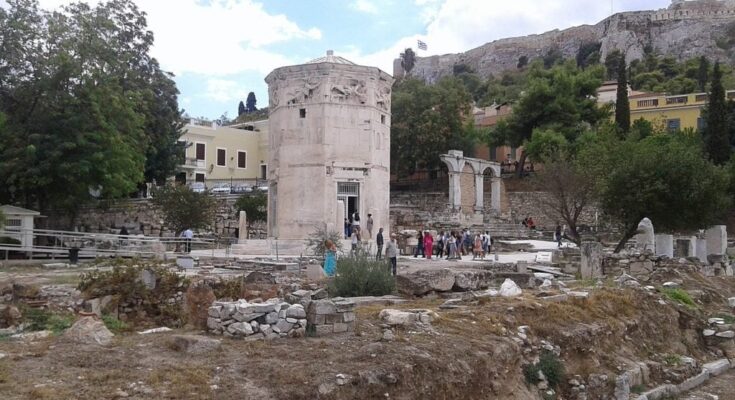 Tower of the Winds, Athens, meteorological station and clock