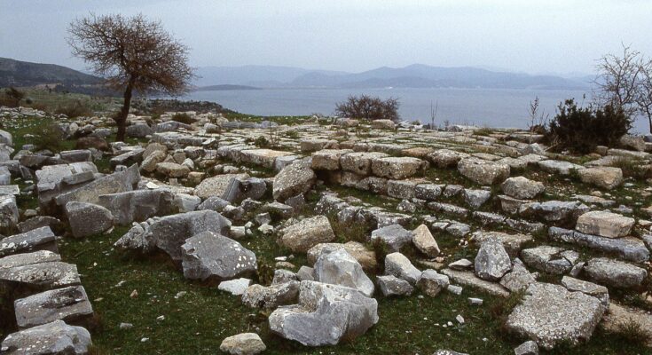 Gold ancient Greek city