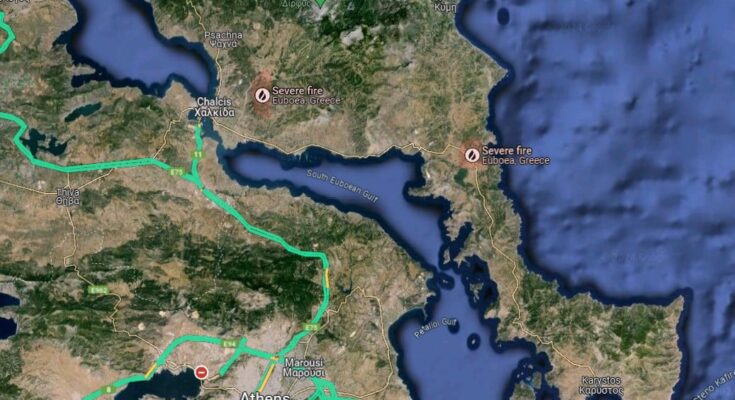 Google wildfire detection Greece