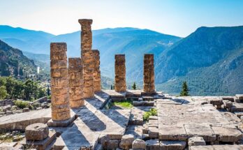 Greek temple of Apollo, Delphi Greece