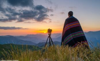 Konstantinos Vasilakakos on a Greek mountaintop