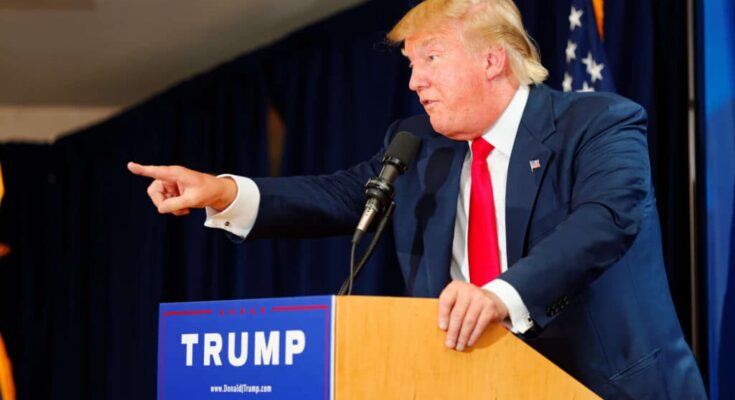 Donald Trump at the Laconia Rally in New Hampshire, 2015