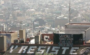 Protest sign in Barcelona, 2017