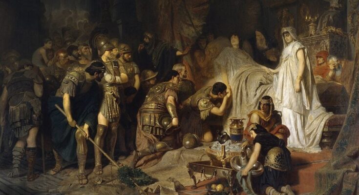 Painting of Alexander the Great death