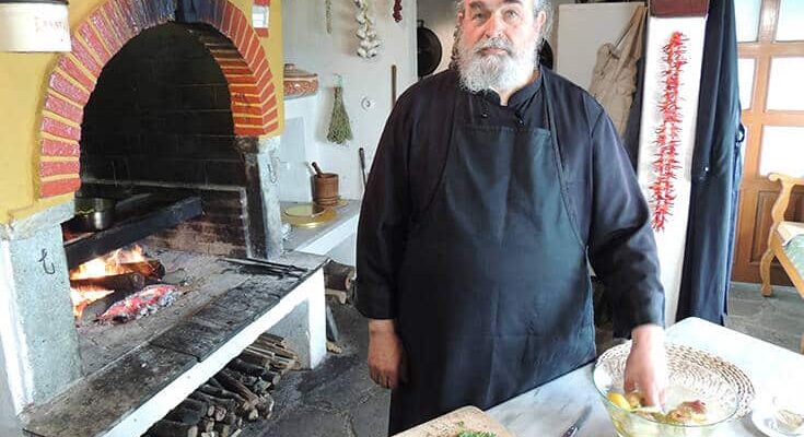 Monk Father Epiphanios holy mount Athos cuisine