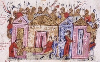 Depiction of the Varangian Guard, Joannis Scylitza, 12th century