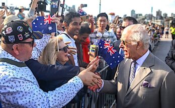 A Symbolic Gesture: King Charles Sports Greek Flag Tie in Australia