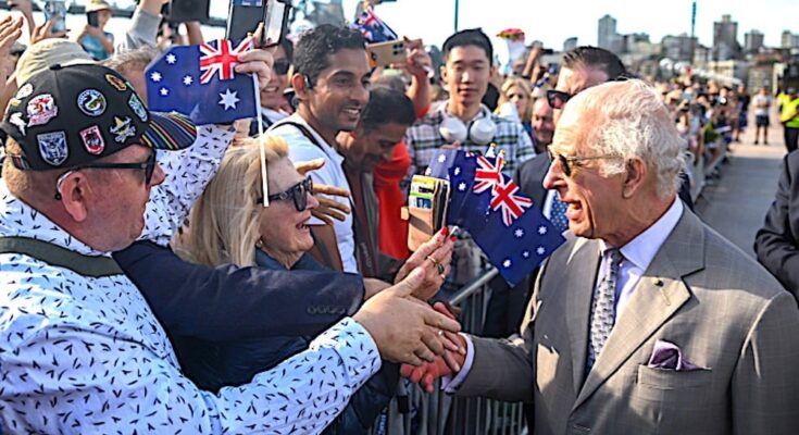 A Symbolic Gesture: King Charles Sports Greek Flag Tie in Australia