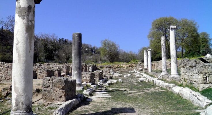 Ruins of ancient Edessa, supposedly founded by Caranus of Macedon