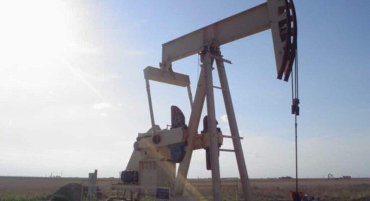 A pumpjack in Texas for extracting oil