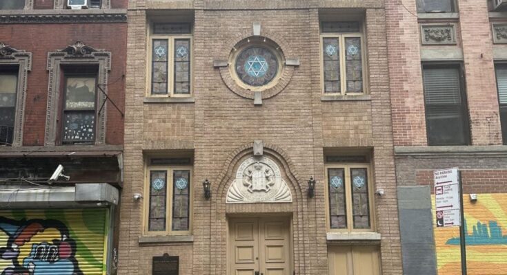 The Kehila Kedosha Janina Synagogue at 208 Broome Street, Manhattan, New York.