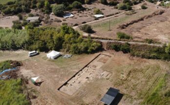 A photo of the excavation at the temple of Poseidon in Elis, Southern Greece / Credits: Greek Ministry of Culture