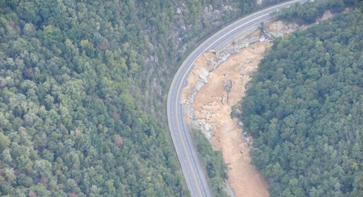 I-40 after Hurricane Helene