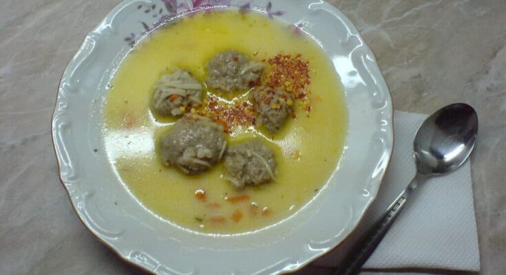 giouvarlakia, greek meatball soup