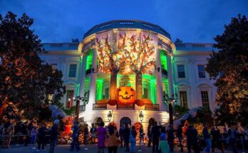 white house during Halloween