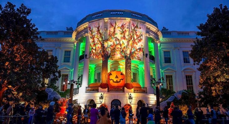 white house during Halloween