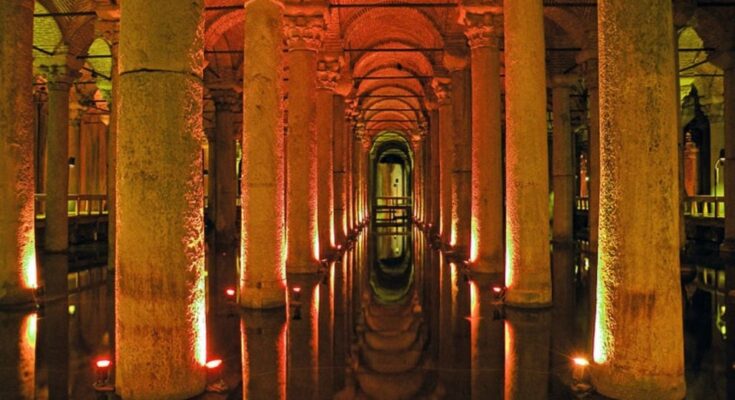 Basilica Cistern of Constantinople, today's Istanbul