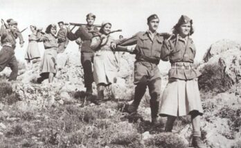 Greek partisan women of EAM-ELAS during World War II, showcasing their determination and bravery.