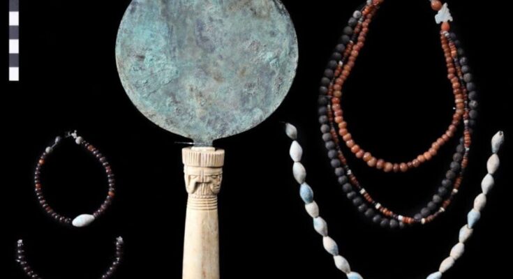 Artifacts from the Middle Kingdom era tomb near Luxor