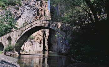 stone bridge at Portitsa, Grevena, Greece